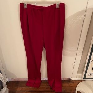 Red dress pants, never worn. Size Lg